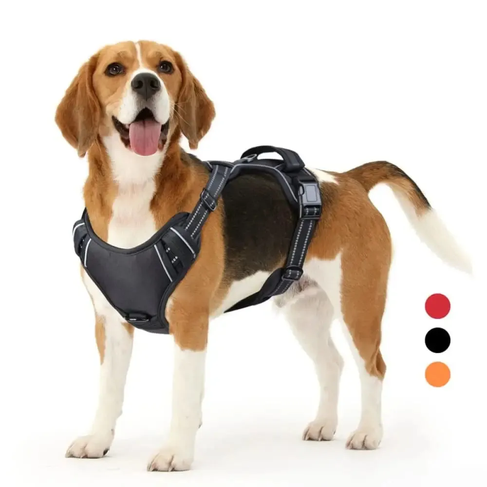 2 Leash Clips Durable no Pull Reflective Control Handle Dog Vest Harness Air Mesh for Small, Medium, and Large Dog