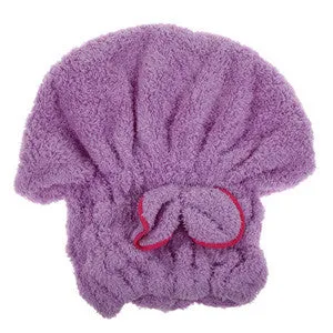 2017 6 Colors Quickly Dry Hair Hat Microfiber Solid Hair Turban Womens Girls Ladies Cap Bathing Tool Drying Towel Head Wrap Hat