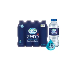 Al Ain Bottled Drinking Water Zero Sodium 330ml, Pack of 12
