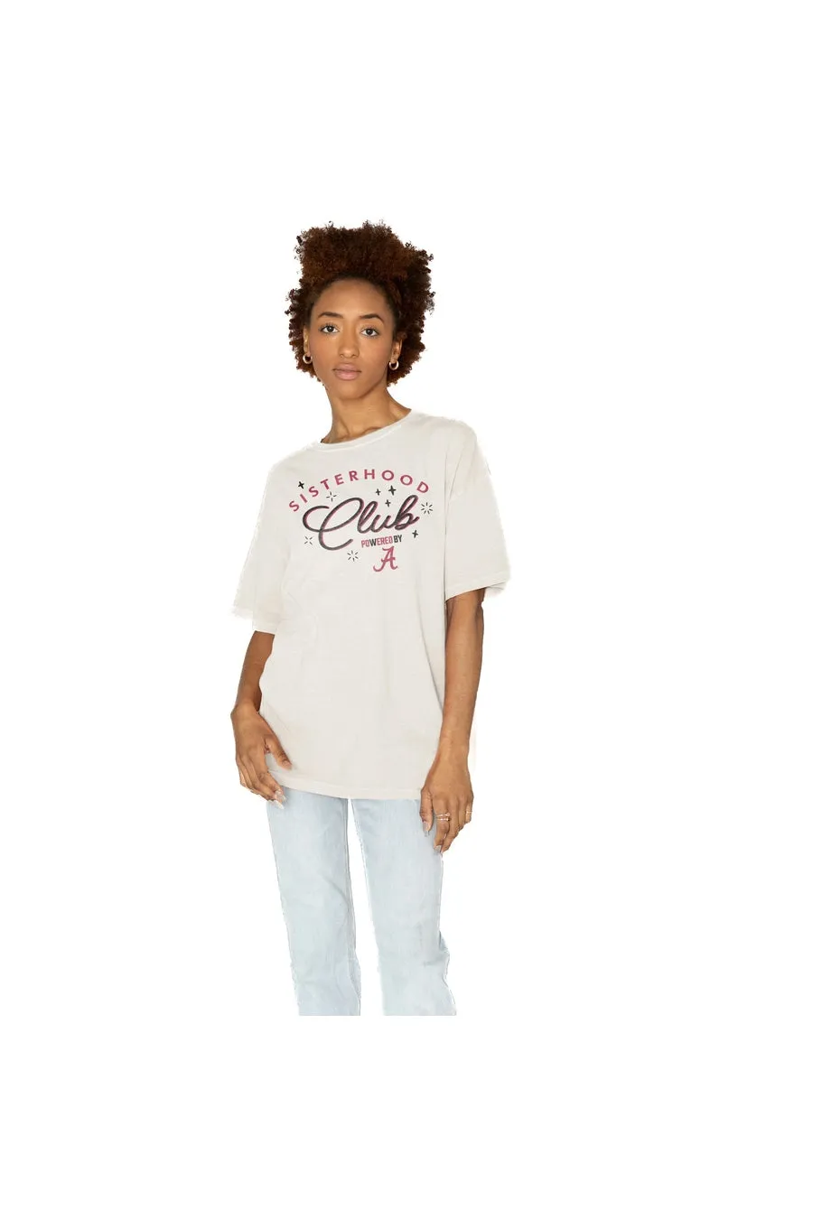 ALABAMA CRIMSON TIDE SISTERHOOD CLUB OVERSIZED CREWNECK TEE