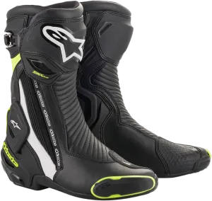 ALPINESTARS SMX  Boots - Black/White/Yellow Fluorescent - US 6.5 / EU 40 2221019-125-40