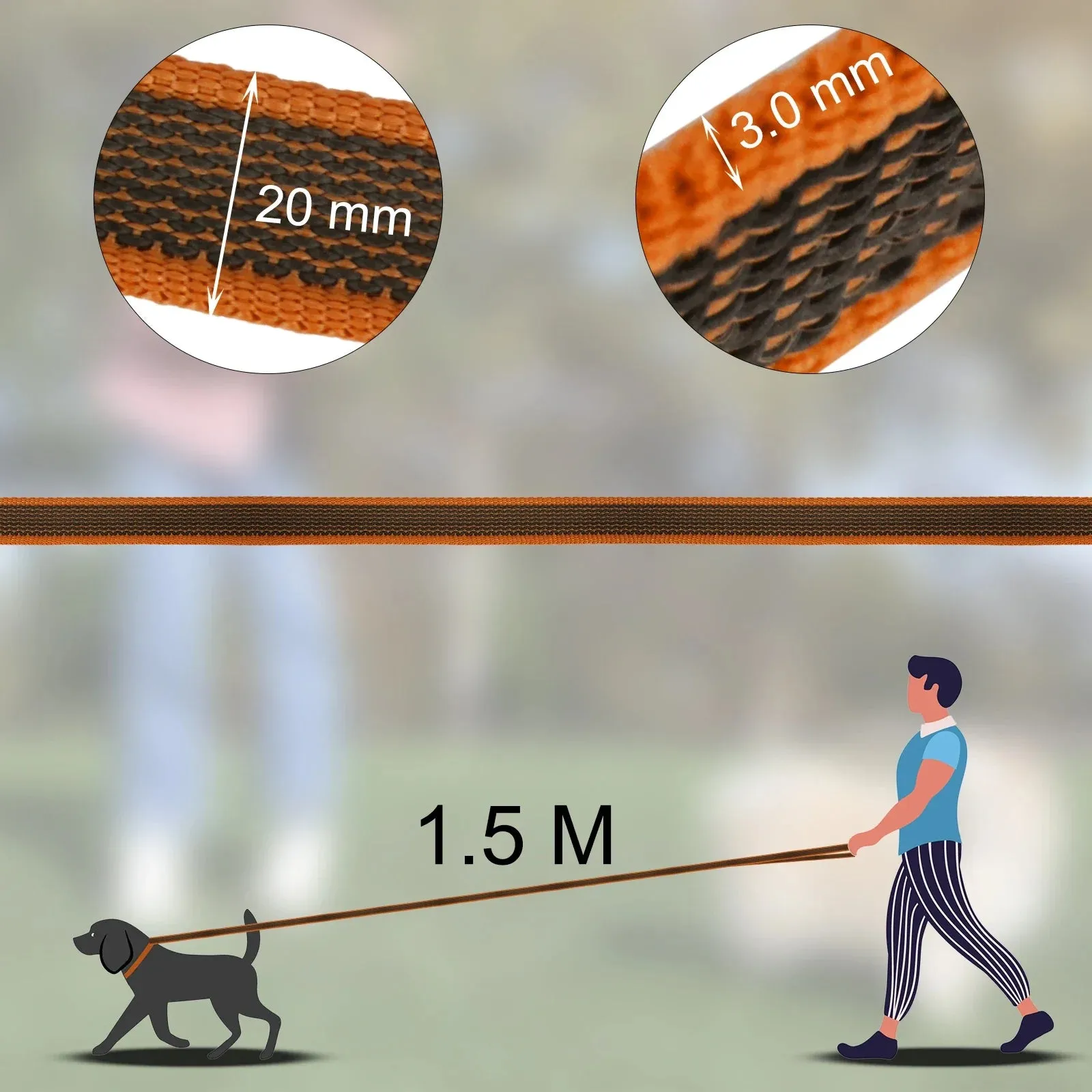 Altrapet Multi-Length Adjustable Dog Leash with Stylish Dual-Color Design