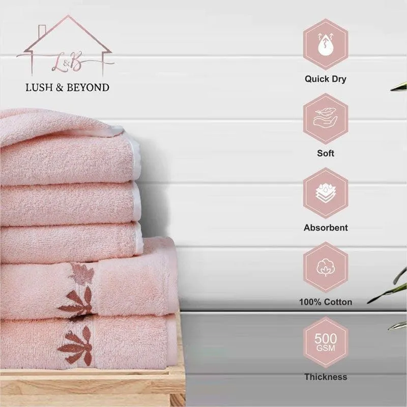 Aqua Ripple Hand & Face Towel (Purple) - Three Piece Set
