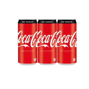 Coca Cola No Sugar Soft Drink Imported (330ml) (Pack of 3)