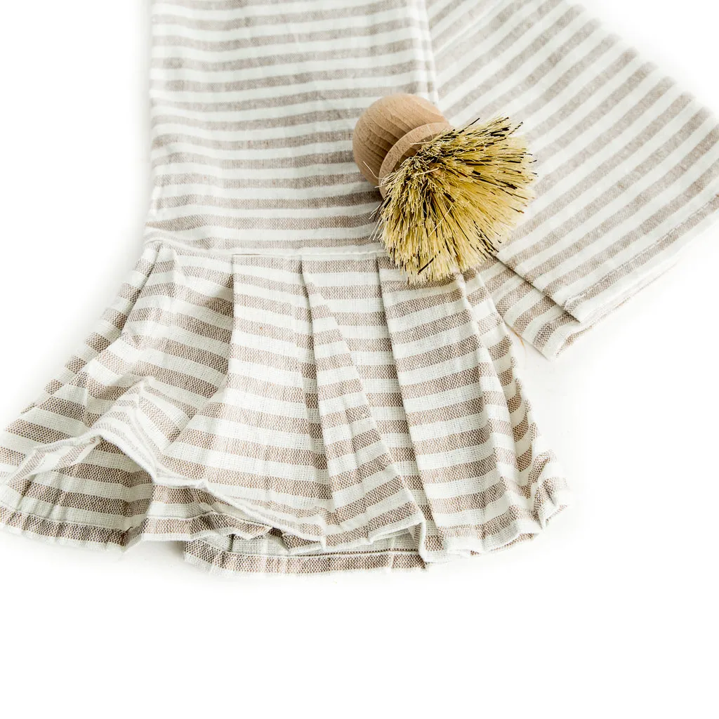 Cream Ruffled Tea Towel