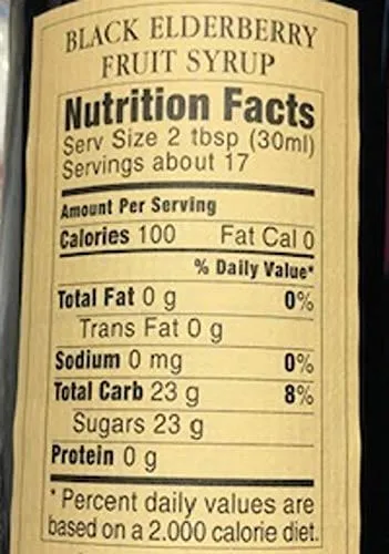 D'arbo Black Elderberry Fruit Syrup - 16.9 Ounce Bottle