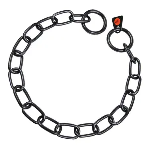 Dog Collar Hs Sprenger Black 3 Mm Links Semi-long (61 Cm)