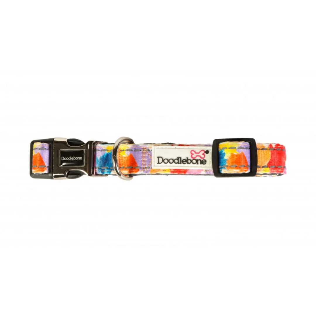 Doodlebone Padded Dog Collar - Watercolour