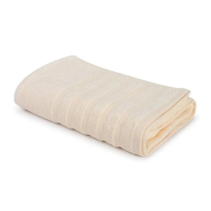 Drip Dry Bath Towel (Beige & Cream) - Set Of Two