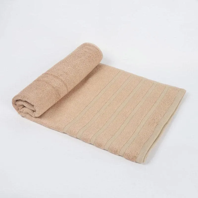 Drip Dry Bath Towel (Beige & Cream) - Set Of Two