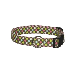Elmo's Closet Pastel Dots Dog Collar