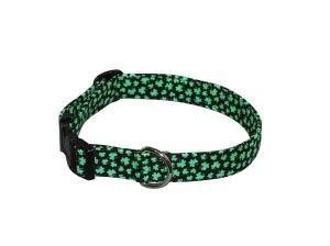Elmo's Closet Shamrock Night Dog Collar
