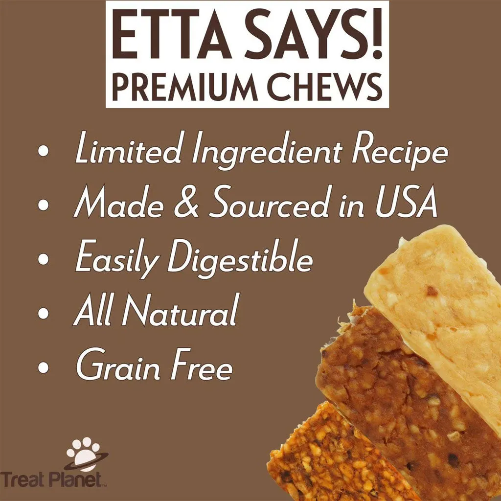 Etta Says! Premium Crunchy Chew Bars Chicken   Chia Dog Treats, 12 count