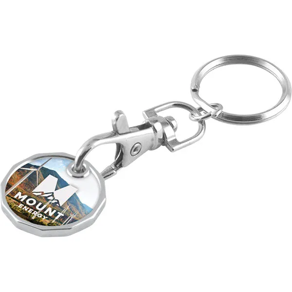 Express Printed Trolley Token Key Ring