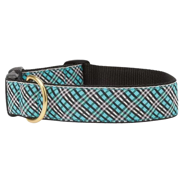 Extra-Wide Collar | Aqua Plaid