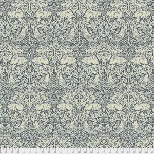 Fabric Brer Rabbit, from Standen Collection, Original Morris & Co for Free Spirit, PWWM026.NAVY