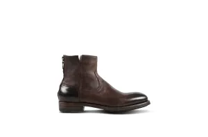 Flame Tmoro Washed Cordovan Leather Zipper Boots