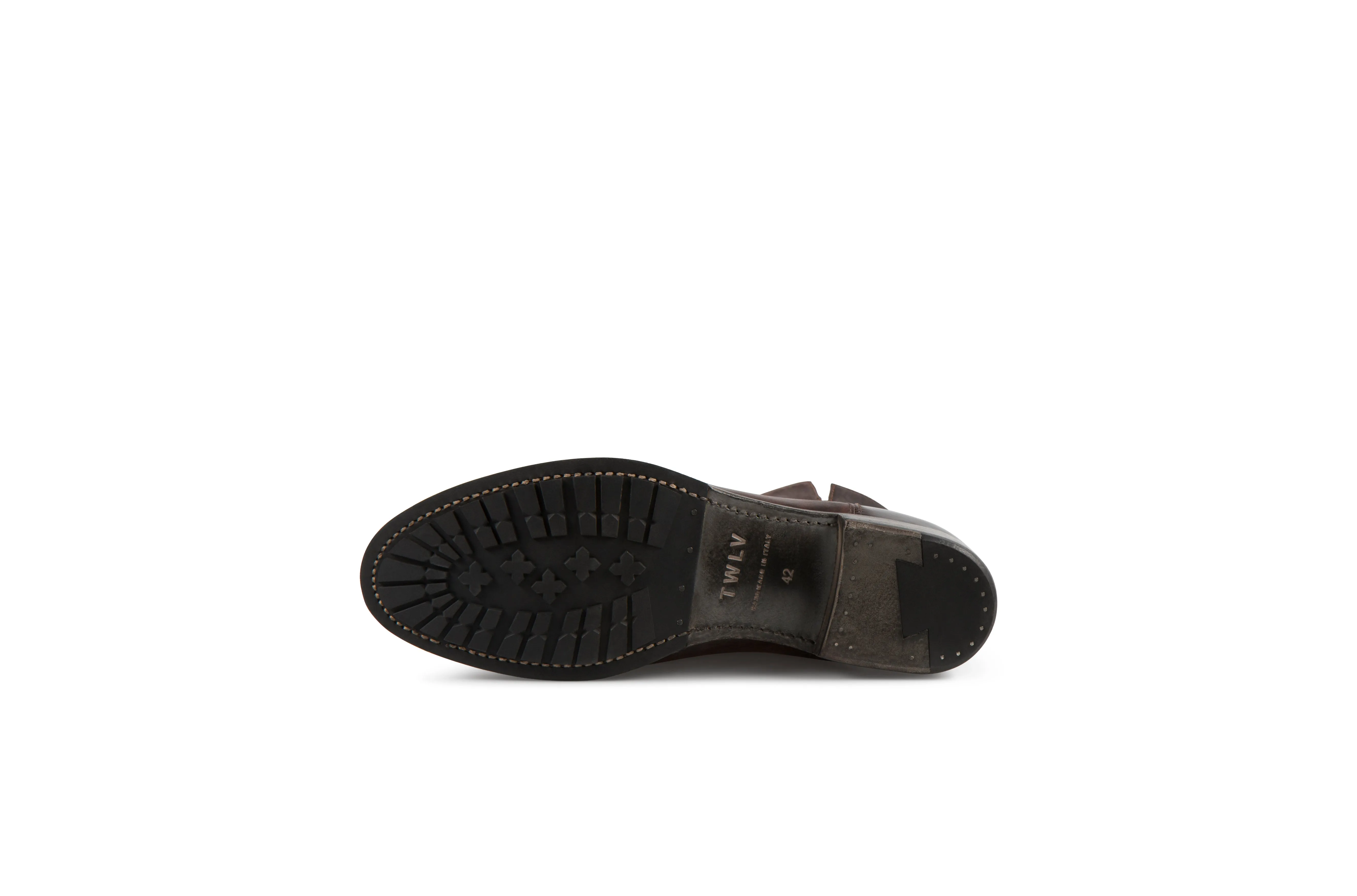 Flame Tmoro Washed Cordovan Leather Zipper Boots