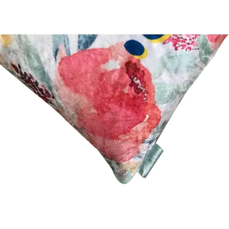 Happy Hello Velvet Cushion Cover  | Single , Set of 2 | 12 x 18 inches