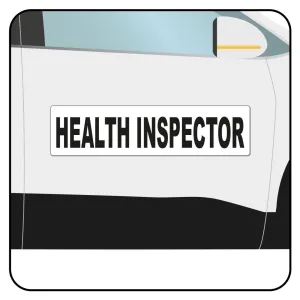 Health Inspector Vehicle Magnet or Decal   Reflective Options | 24"x6"