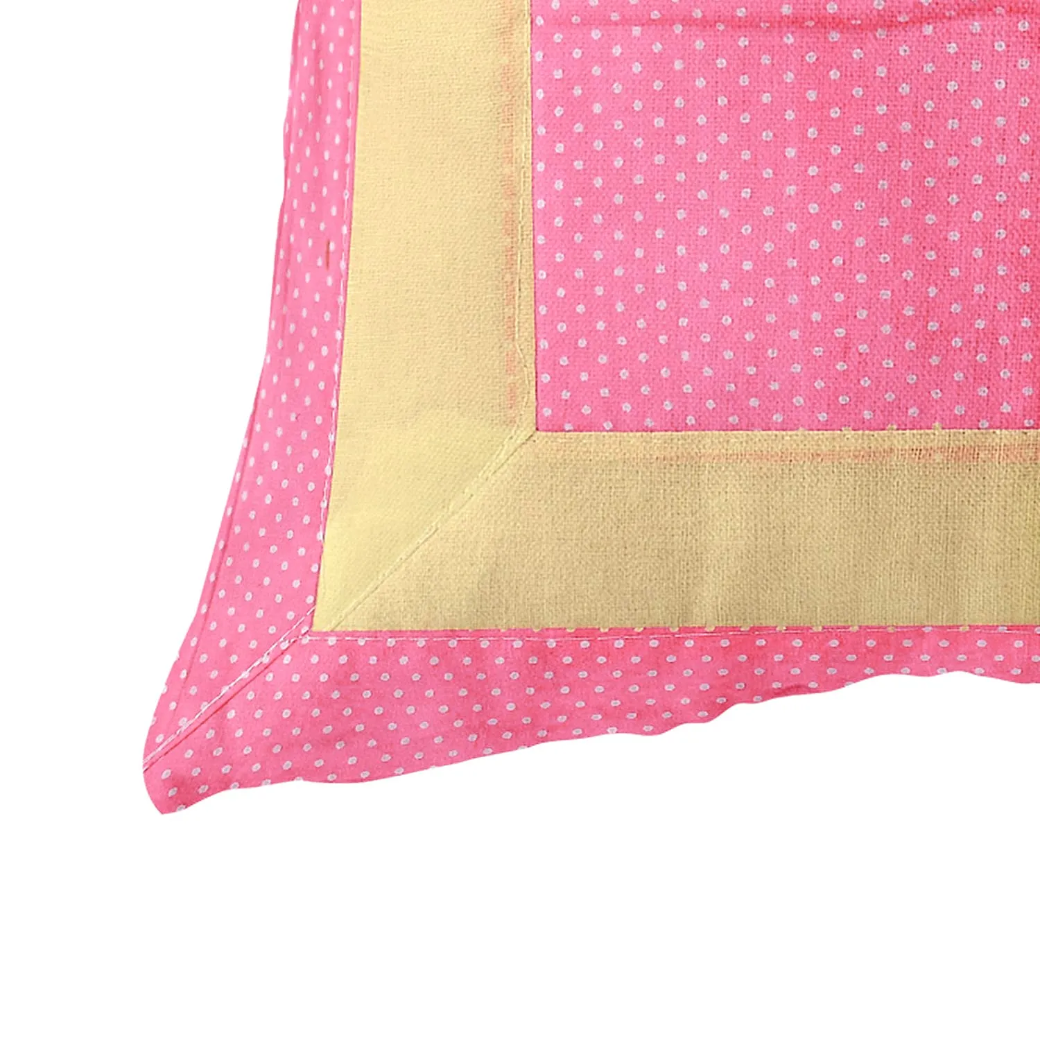 Heart Home Dot Print Soft Decorative Square Cushion Cover, Cushion Case for Sofa Couch Bed 16x16 Inch- Pack of 5 (Light Pink) 52HH3914