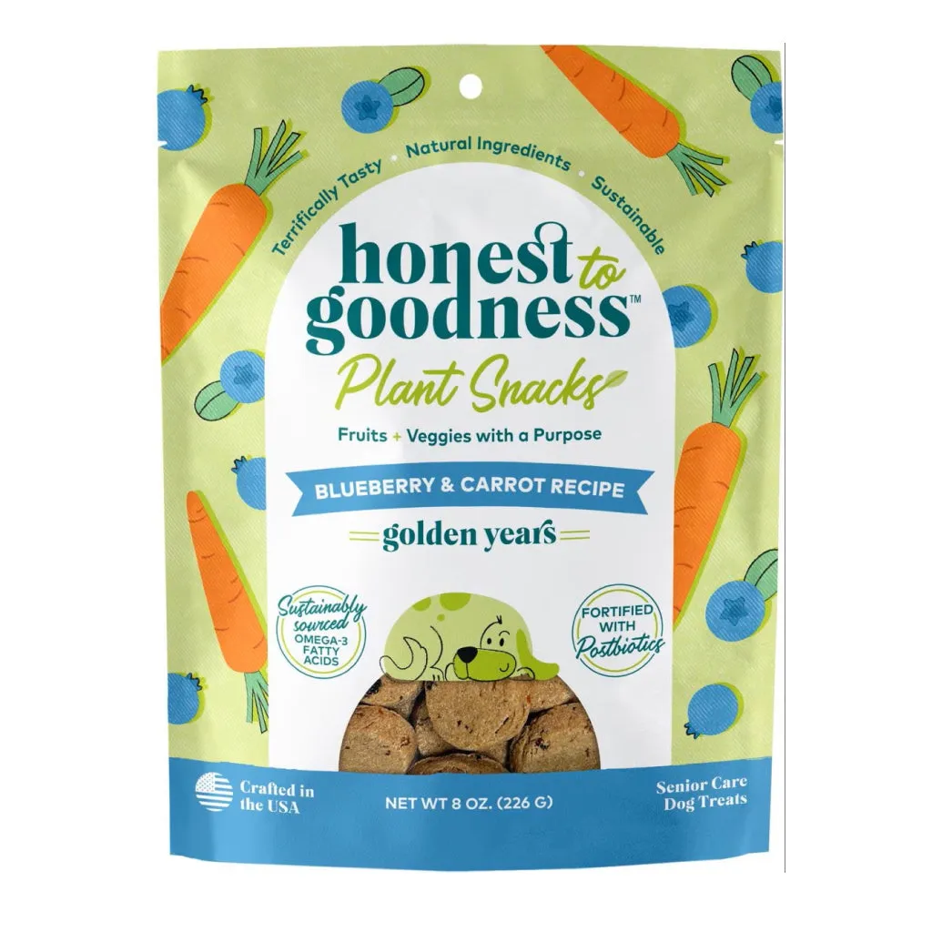 Honest To Goodness Golden Years Blueberry & Carrot Senior Care Treats For Dogs (8 oz)