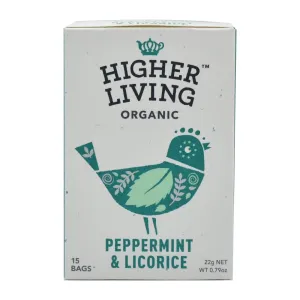HT795 Higher Living Peppermint & Liquorice Organic Teabags (Pack of 60)