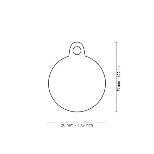 ID Tag - ID Tag Circle "The Boss" Rhombus in English Brass | Personalized Cat Dog Tag