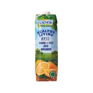 Lacnor Healthy Living Orange With Pulp Juice No Added Sugar 1L