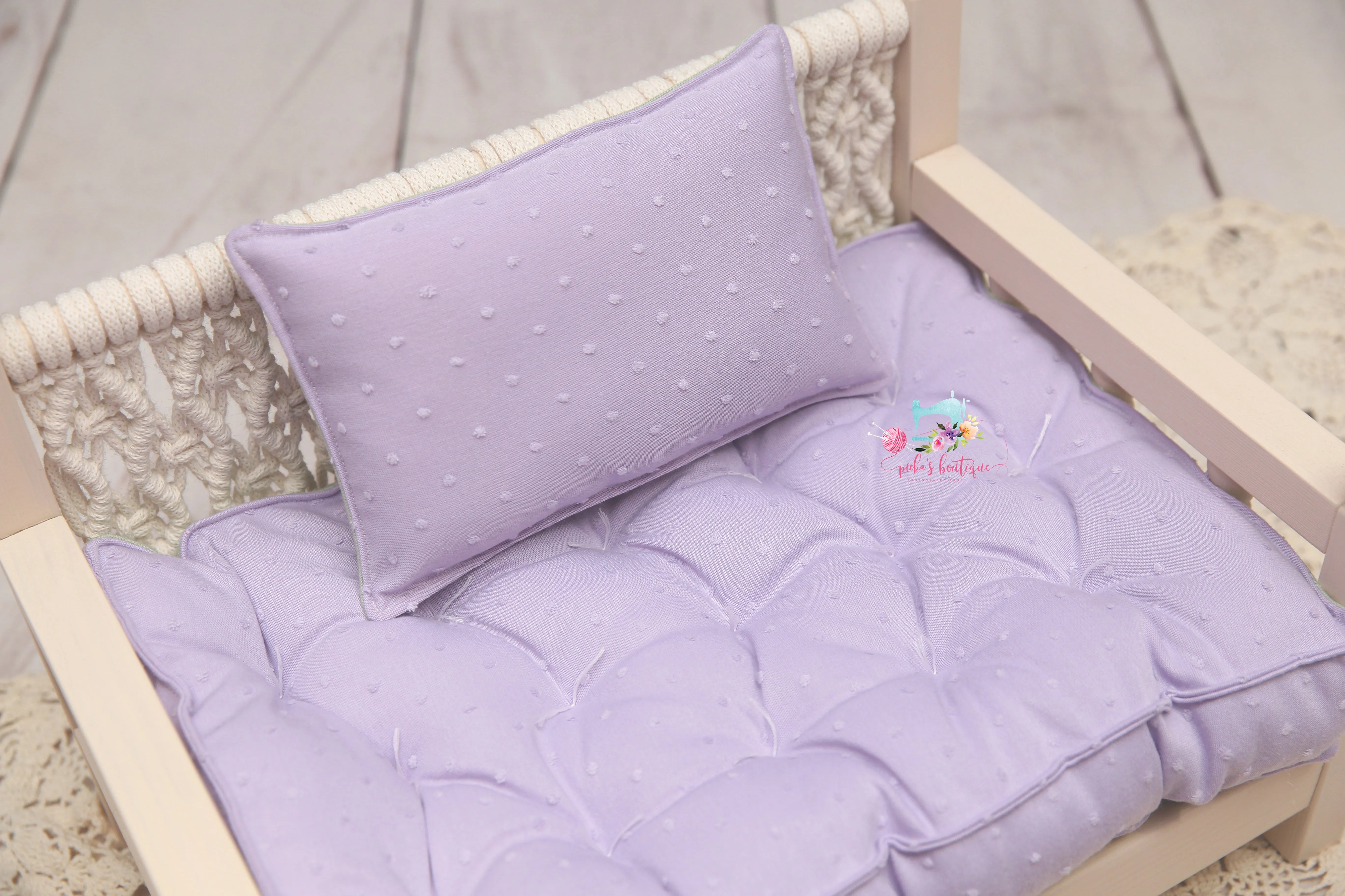 MADE TO ORDER- REVERSIBLE 2 Color Swiss Dots (12x19 IKEA Size)- NB Mattress