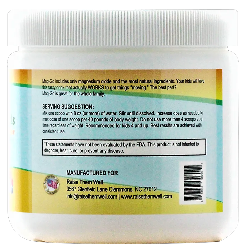 Mag Go - Magnesium Powder Drink Mix - Choose Unflavored or Mixed Berry