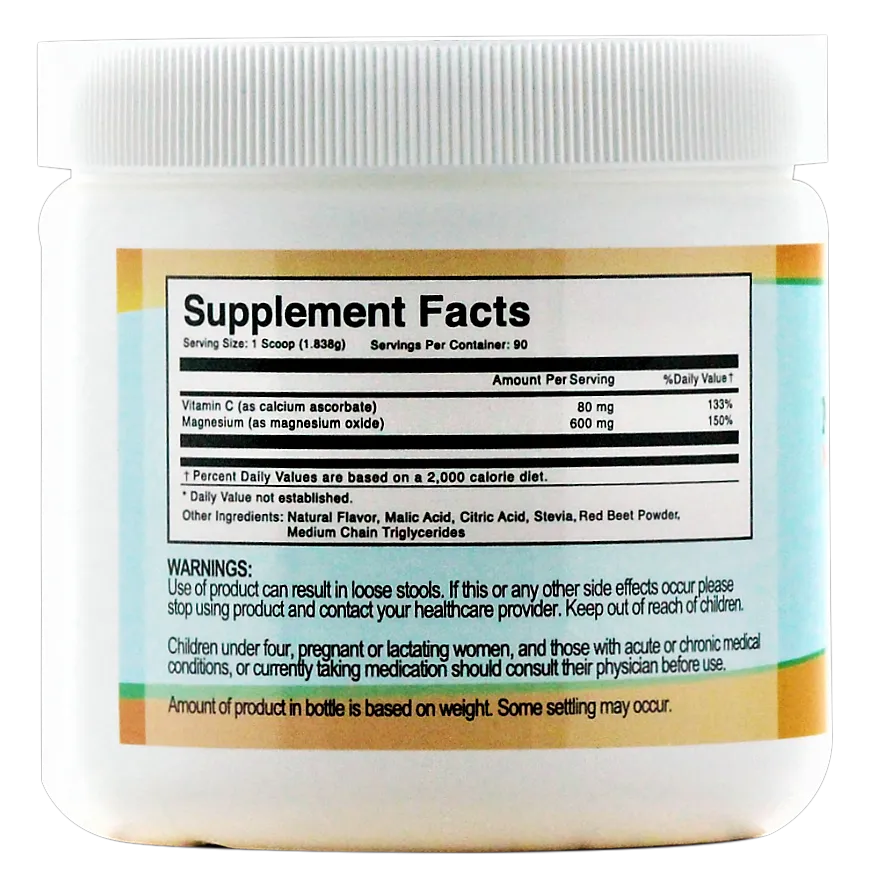 Mag Go - Magnesium Powder Drink Mix - Choose Unflavored or Mixed Berry