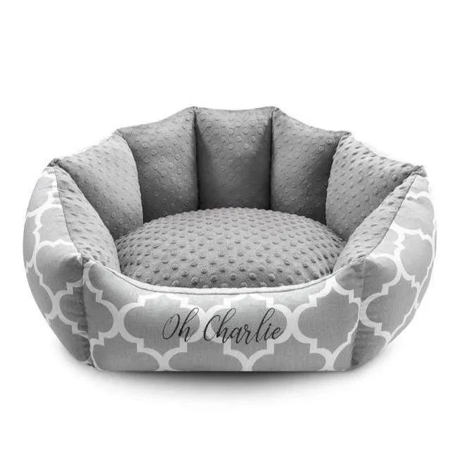 Marocco Pet Bed by Oh Charlie - Grey