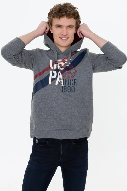 Mens Hoodie Anthracite Melange