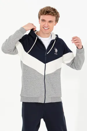 Mens Hoodie Grey Melange