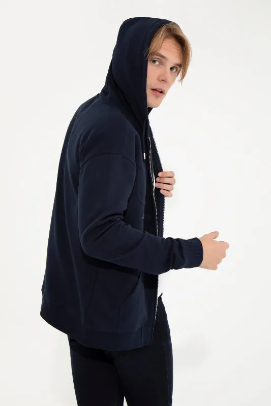 Mens Hoodie Navy Blue