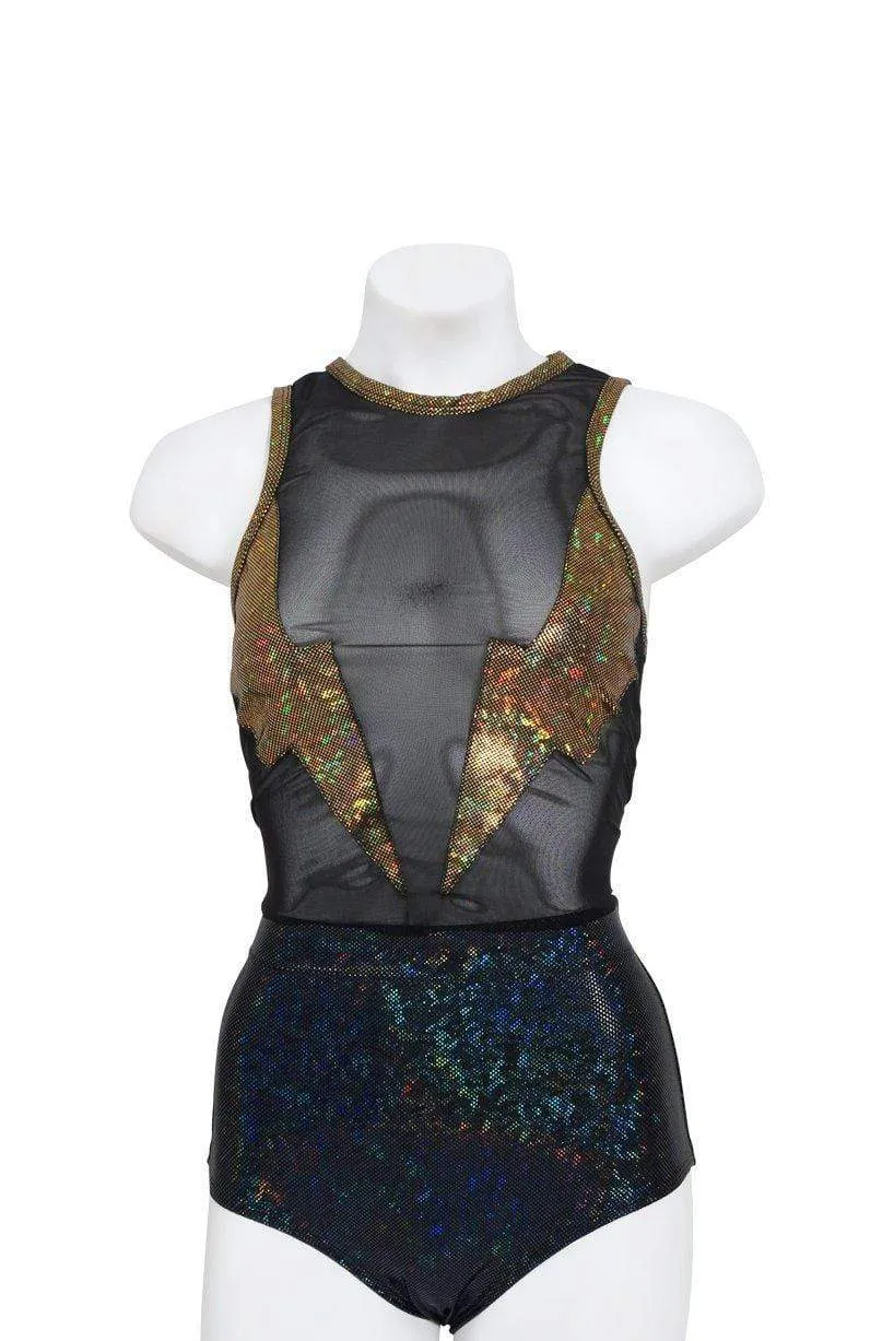 Mesh Holographic Lightning Tank | 13 Colors