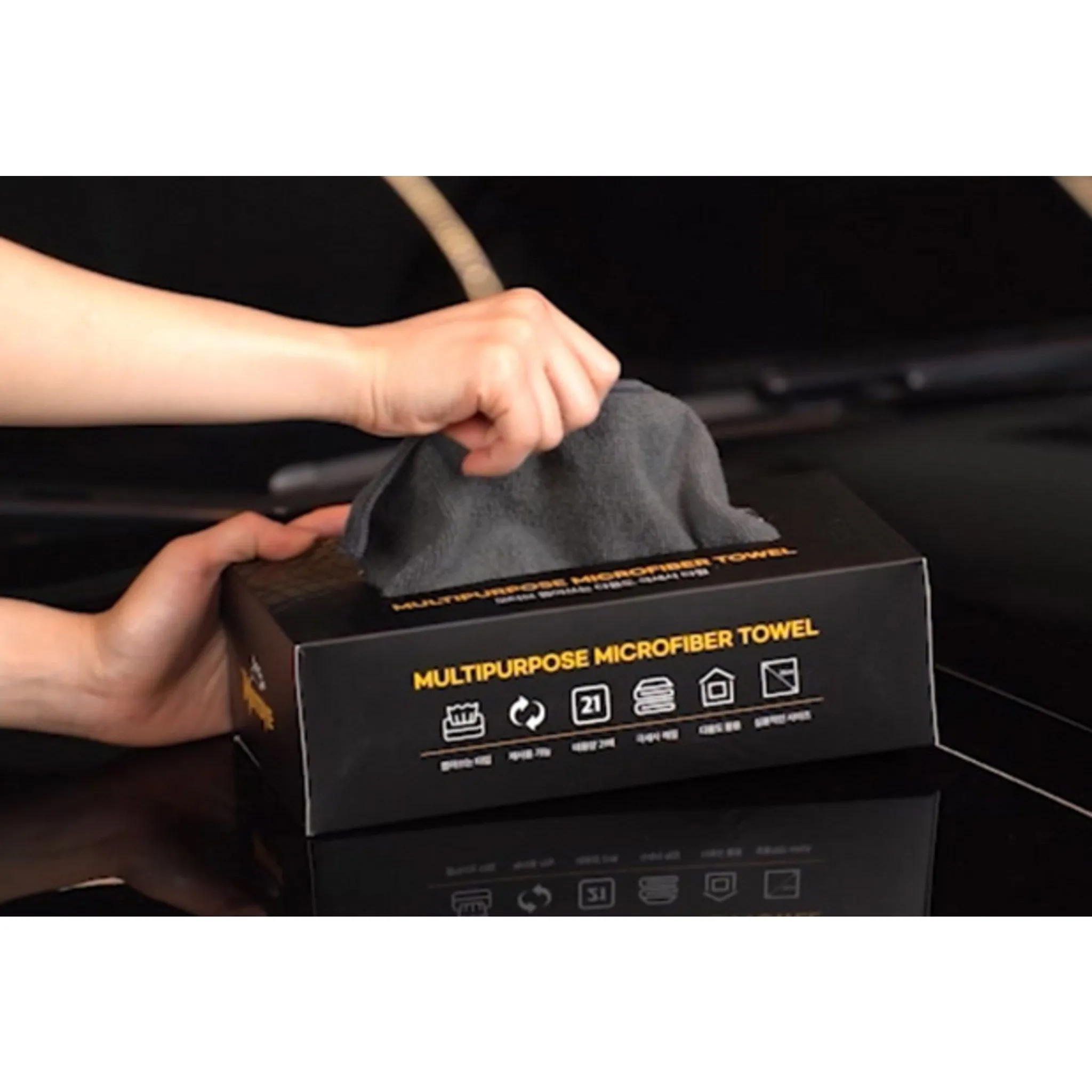 Microfiber Towel for Automotive Use, Gray, 21 Pieces - Towel - 🏆 #32 - Automotive Accessories - Best of December