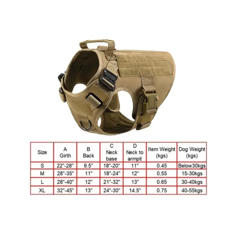 Military Tactical Dog Harness & Leash Set – Secure Comfort