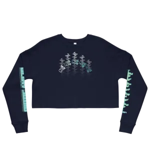 Minecraft Glow Squid Crop Sweatshirt