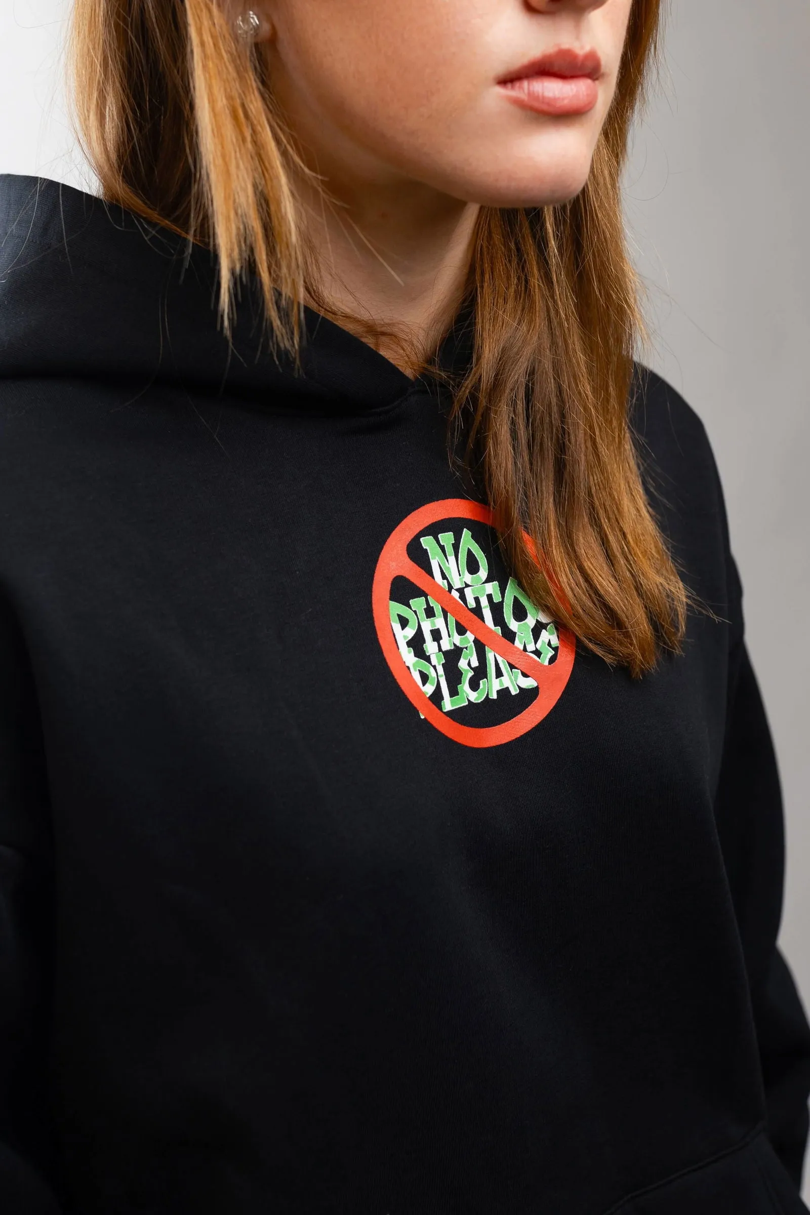 No Photo Please Hoodie-Black