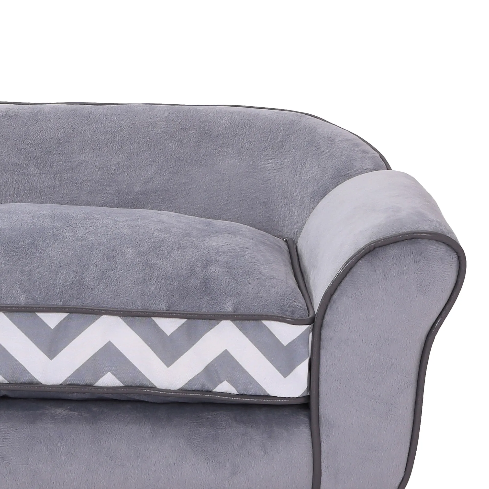 PawHut Velvet-Feel Small Dog Pet Bed - Grey
