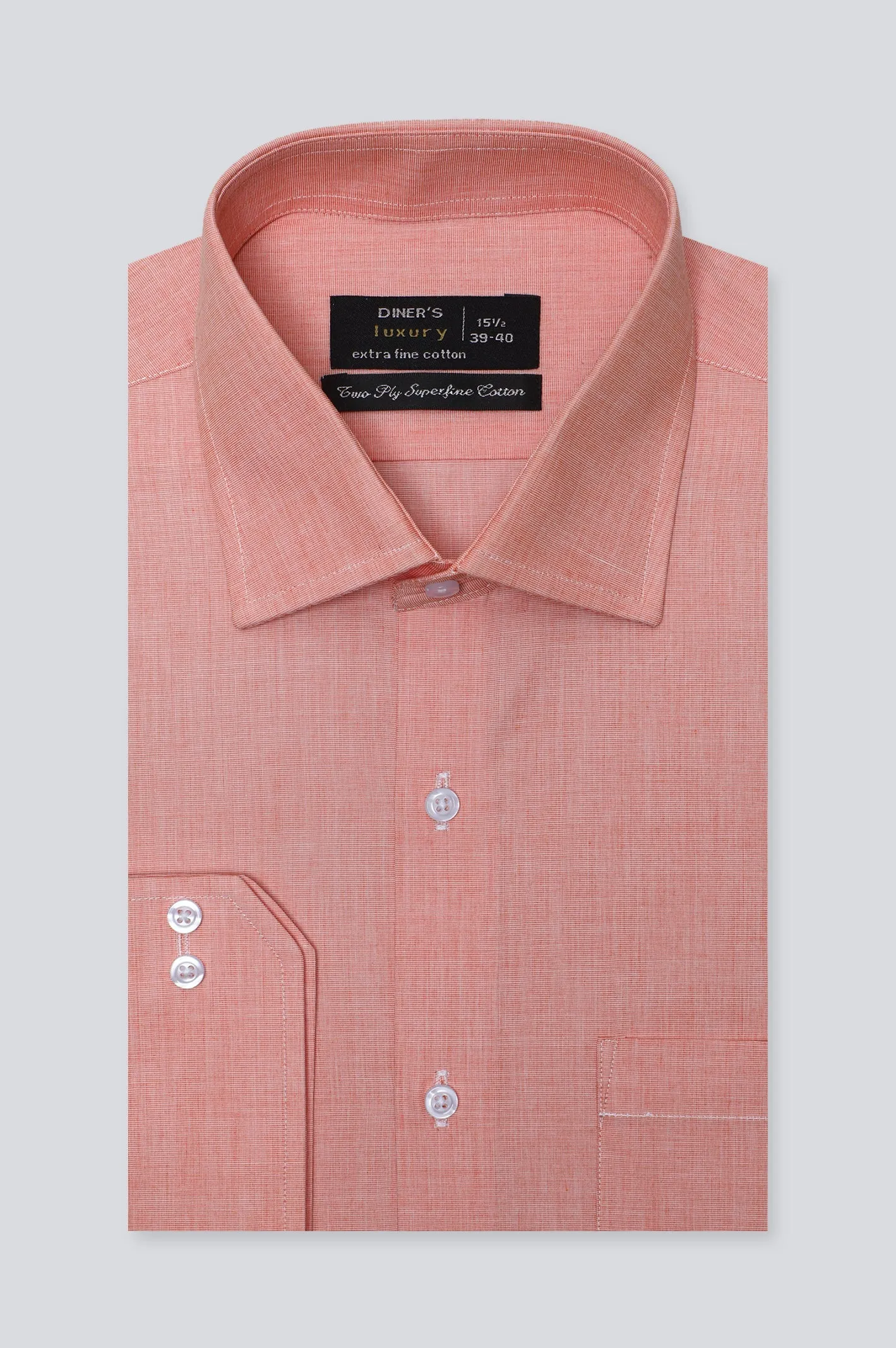 Peach Texture Formal Shirt