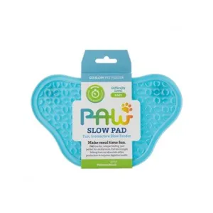 Pet Dream House PAW Lick Pad Mat with Suction Cup Back Blue