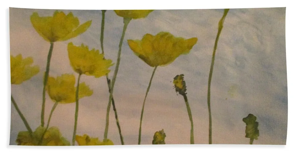 Petalled Yellow  - Beach Towel