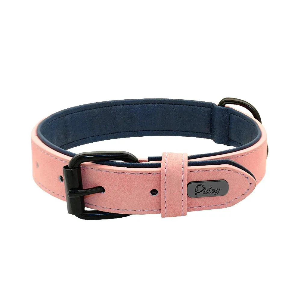 Premium Leather Dog Collar for Large Breeds
