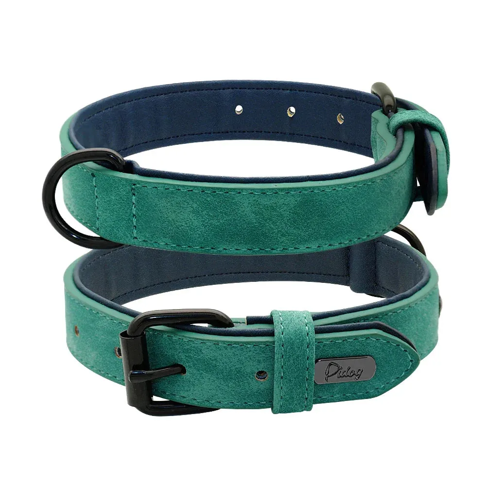 Premium Leather Dog Collar for Large Breeds