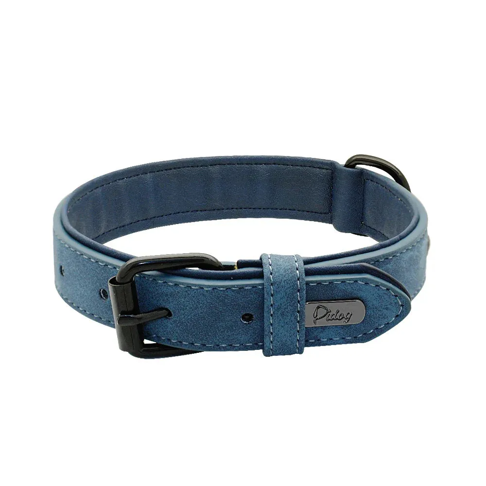 Premium Leather Dog Collar for Large Breeds