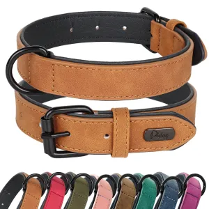 Premium Leather Dog Collar for Large Breeds