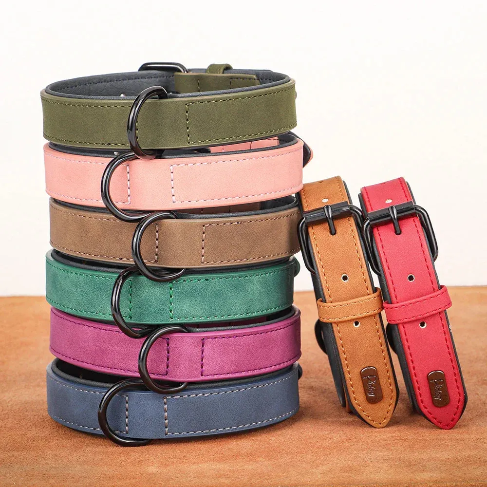 Premium Leather Dog Collar for Large Breeds